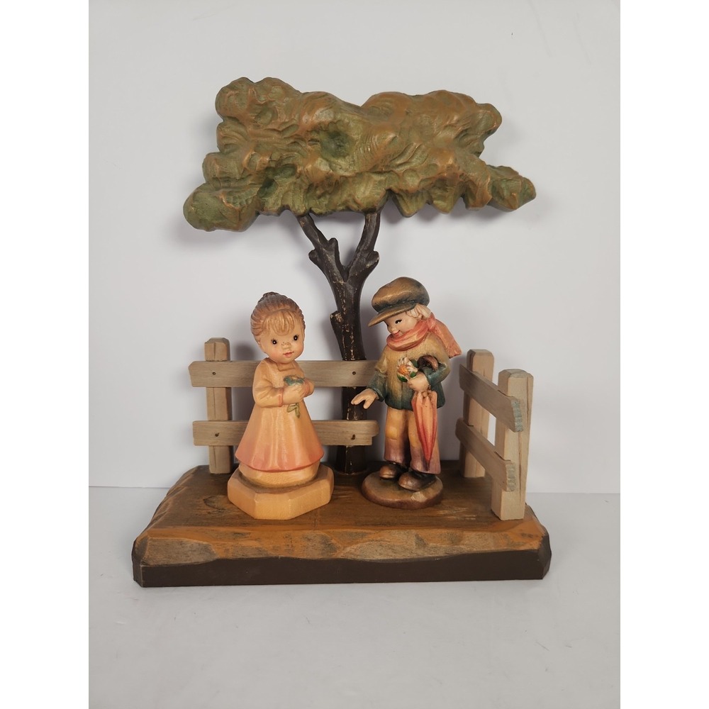 Vintage ANRI Juan Ferrandiz You Are My Sunshine My Friend Pasture Fence Tree Set